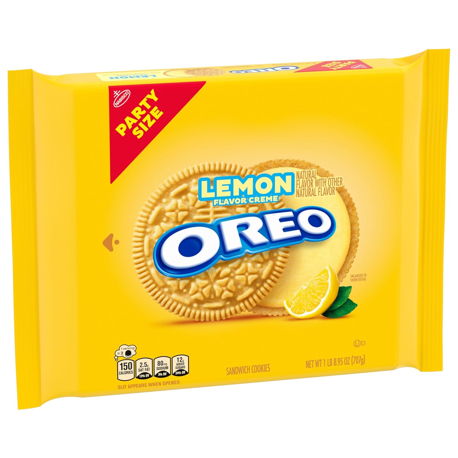 OREO Lemon Creme Sandwich Cookies – Holiday Gift for Sister in Another State, Limited Flavor Party Size 24.95 oz