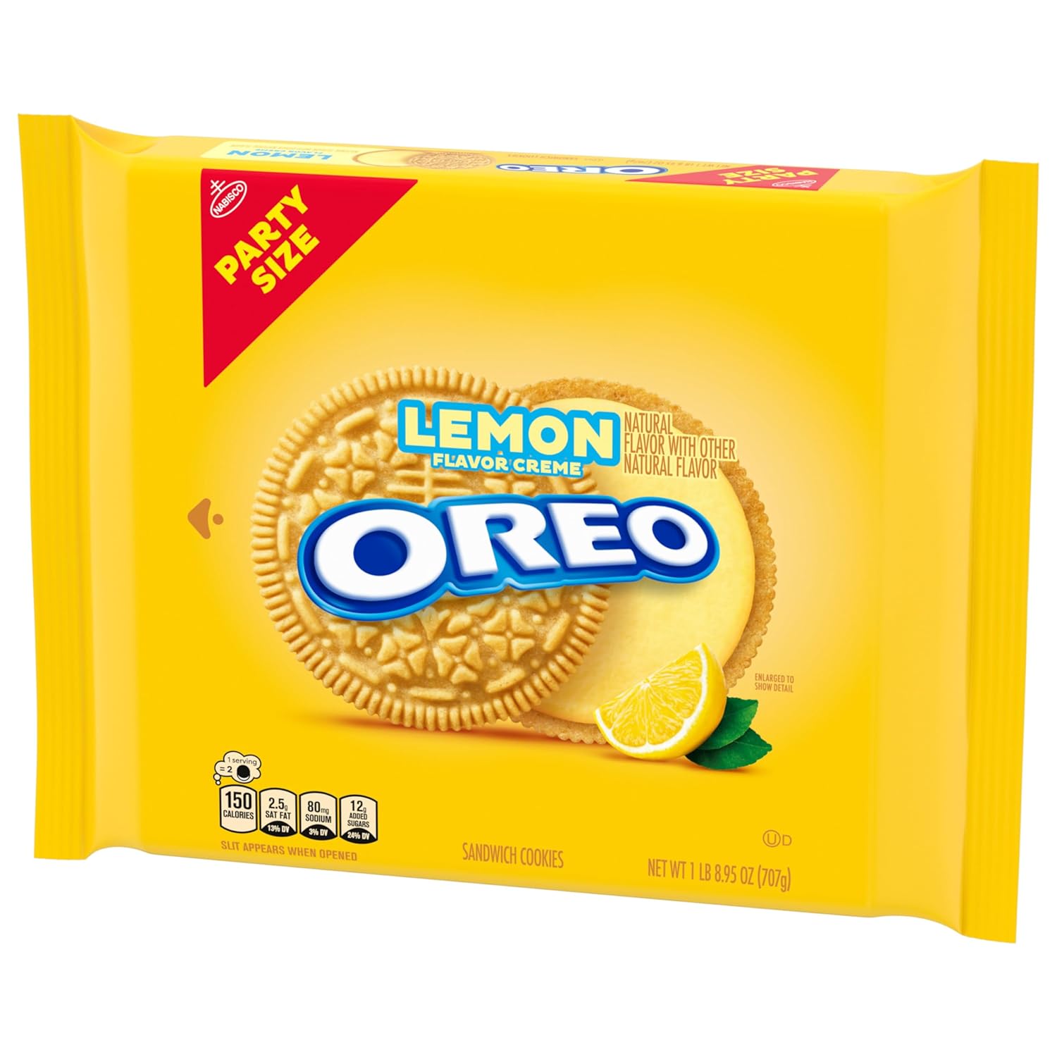 OREO Lemon Creme Sandwich Cookies – Holiday Gift for Sister in Another State, Limited Flavor Party Size 24.95 oz