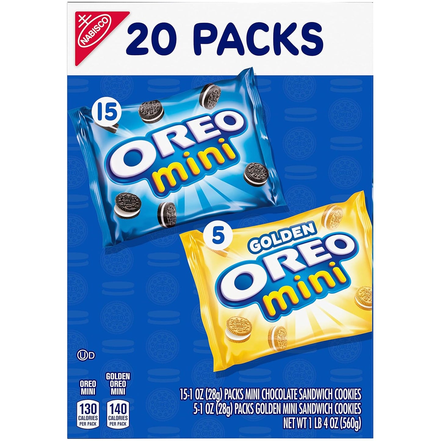 OREO Mini Mix Sandwich Cookies Variety Pack Get Well Care Package Snack, 20 Individually Wrapped Packs