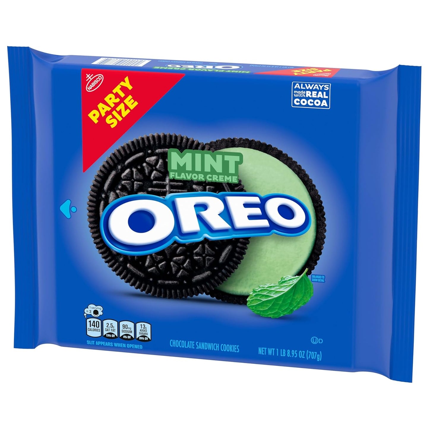 OREO Mint Creme Party Size Cookies 24.95 oz – Giftable Snack Box Stand-In for Hostess, Housewarming, and Holiday Giving