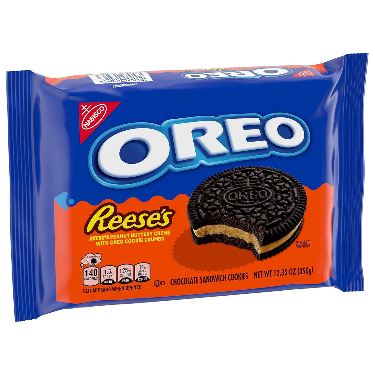 OREO REESE'S Peanut Butter Creme Cookies – Birthday Party Treat for Kids, Two-Pack Sandwich Cookies, 24.7 oz