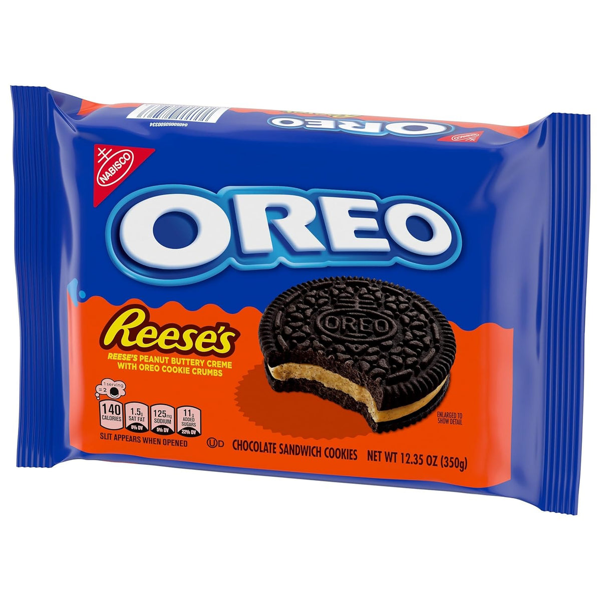 OREO REESE'S Peanut Butter Creme Cookies – Birthday Party Treat for Kids, Two-Pack Sandwich Cookies, 24.7 oz