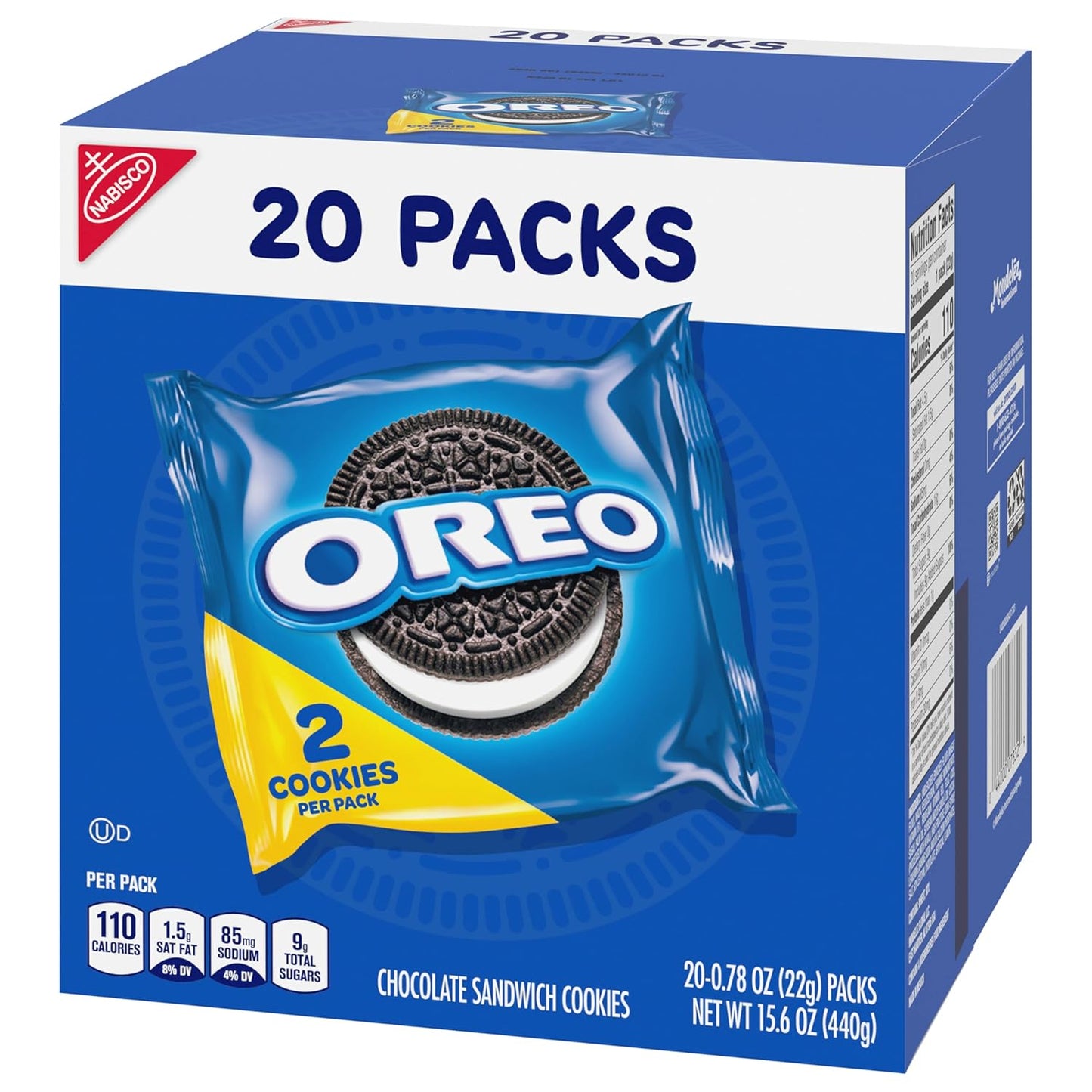 OREO Sandwich Cookies Mini Packs – Holiday Stocking Stuffers and Classroom Valentine Treats, 20 Kosher Single-Serve Packs