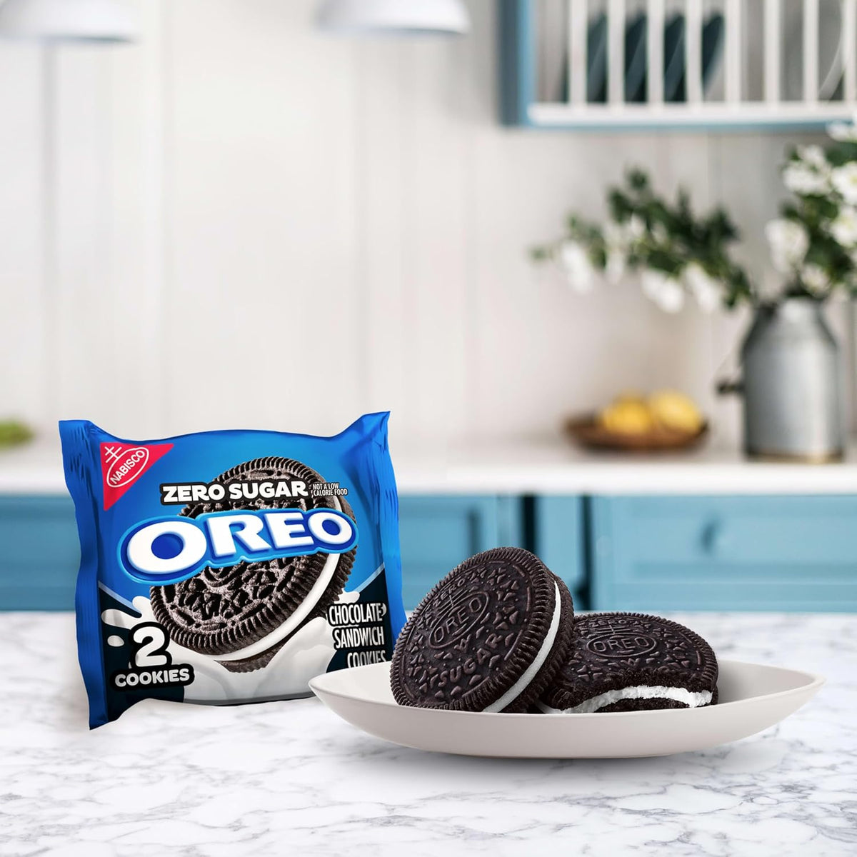 OREO Zero Sugar Cookies Two-Flavor Box – Get Well Care Package for College Students, Individually Wrapped Snack Packs