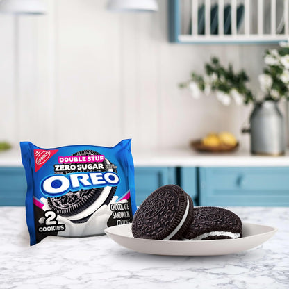 OREO Zero Sugar Cookies Two-Flavor Box – Get Well Care Package for College Students, Individually Wrapped Snack Packs