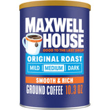 Maxwell House Original Roast Ground Coffee – Conference Room Ready Brew, 10.3 oz Resealable Canister for Office Coffee Stations