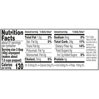 Orville Redenbacher's Gourmet Popcorn Kernels – Natural Stovetop Snack for Self-Care Evenings & Apartments, 30 oz Bulk