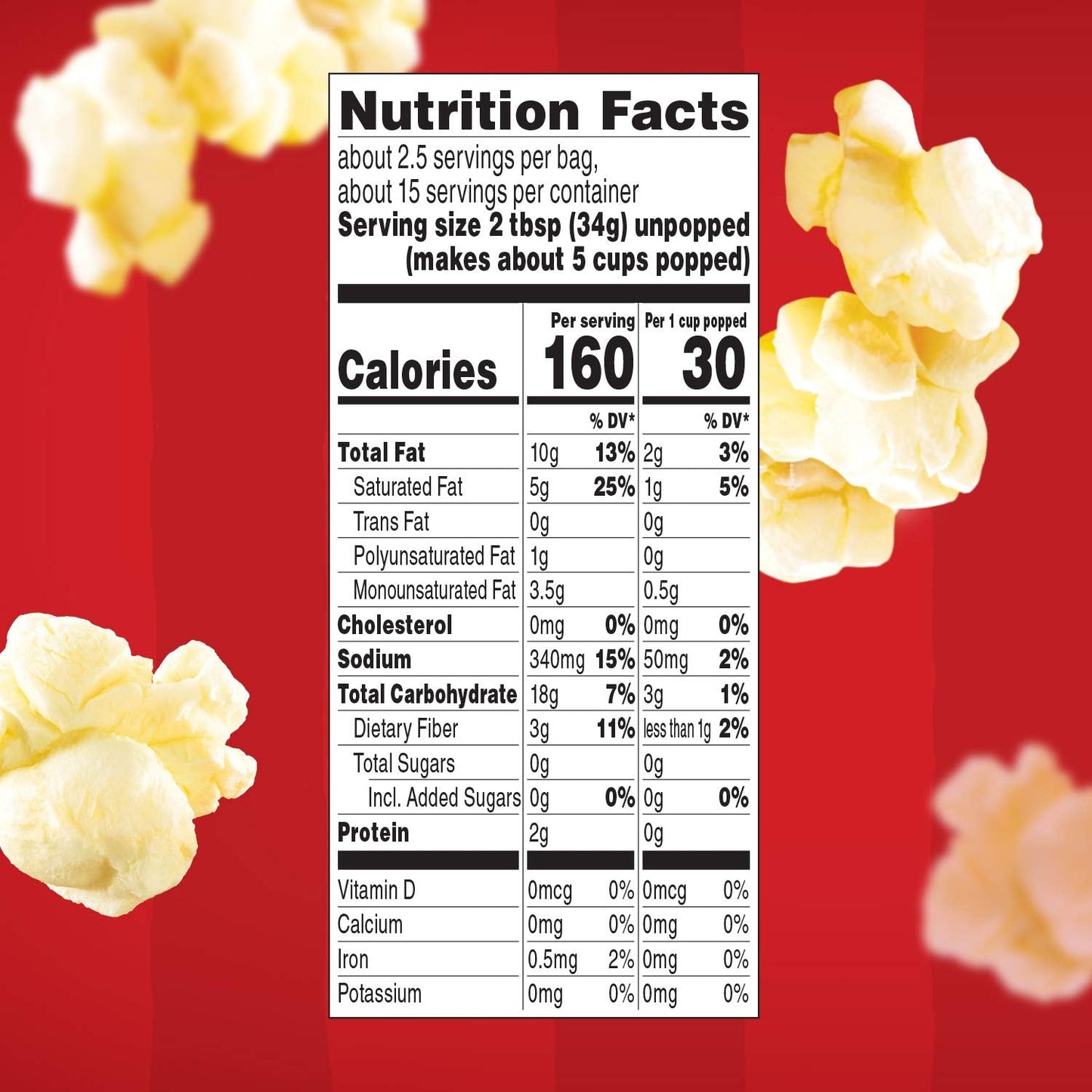 Orville Redenbacher's Movie Theater Butter Popcorn – Preservative-Free Microwave Snack for Self-Care Nights, 6 Microwave Bags