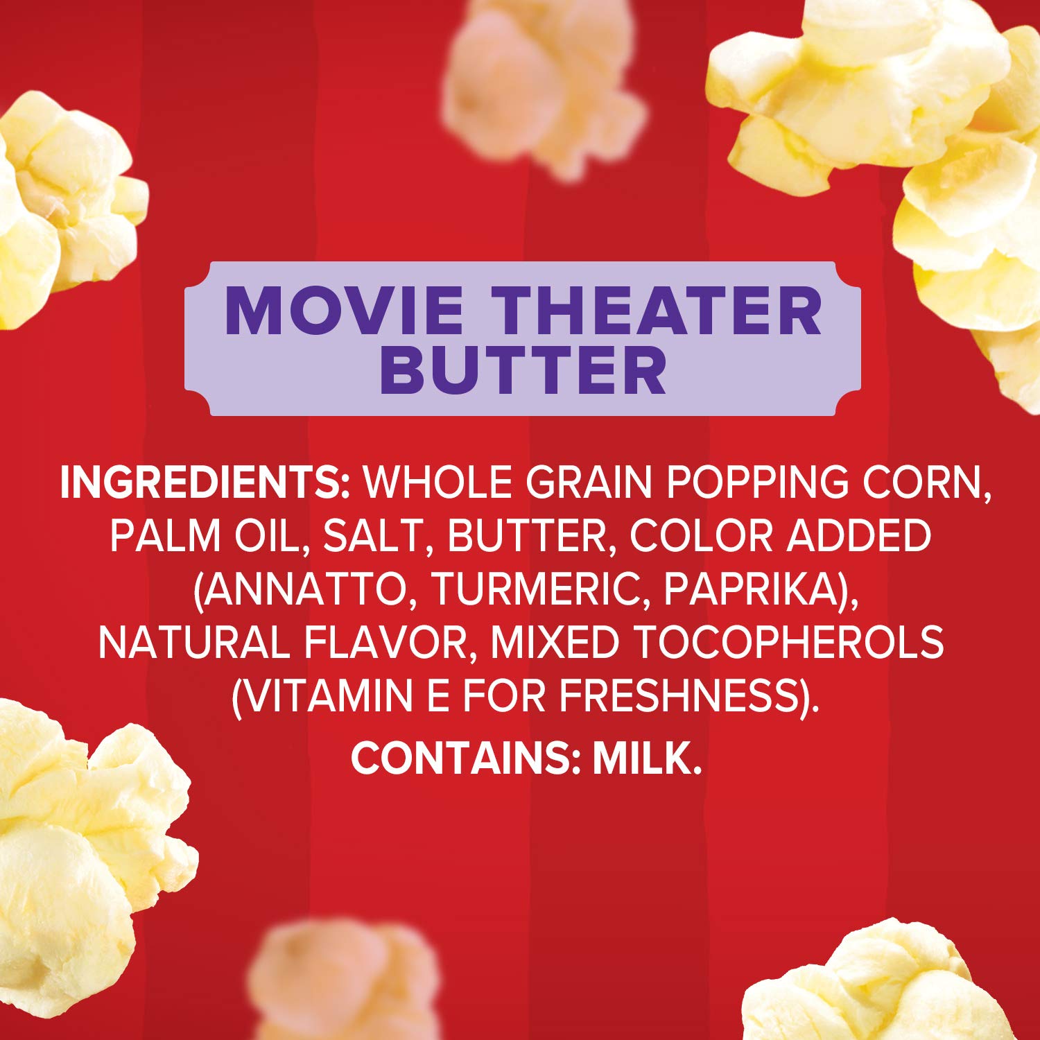 Orville Redenbacher's Movie Theater Butter Popcorn – Preservative-Free Microwave Snack for Self-Care Nights, 6 Microwave Bags