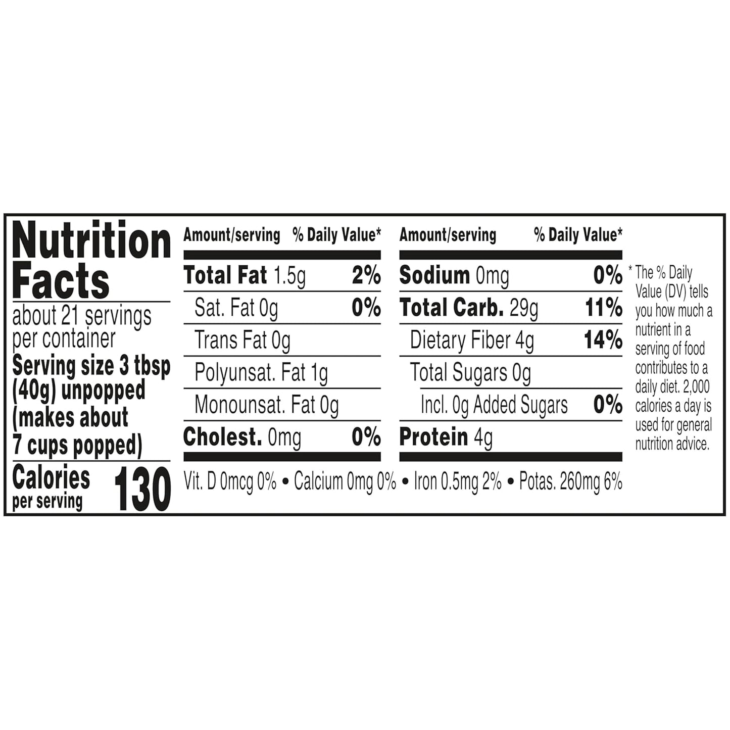 Orville Redenbacher's Natural White Popcorn Kernels 30 oz – Hot Air Popped Snack for After School Family Time