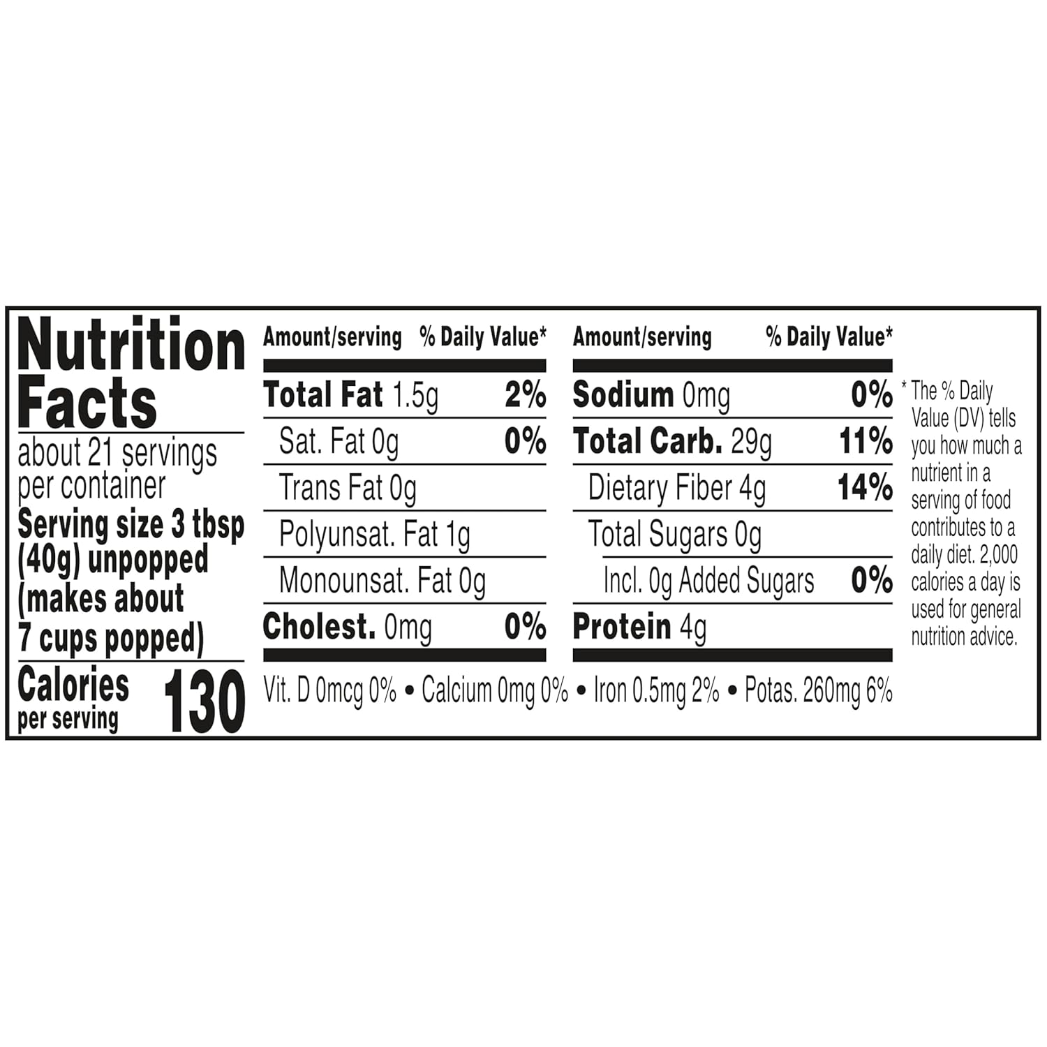 Orville Redenbacher's Natural White Popcorn Kernels 30 oz – Hot Air Popped Snack for After School Family Time