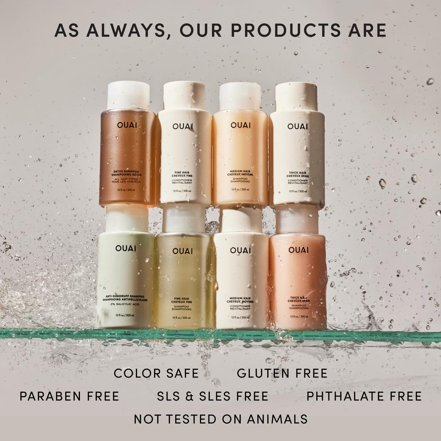 OUAI Air Dry Foam – Designer Hair Mousse Curated for Chic Bathroom Countertops, Soft-Touch Beach Wave Finish