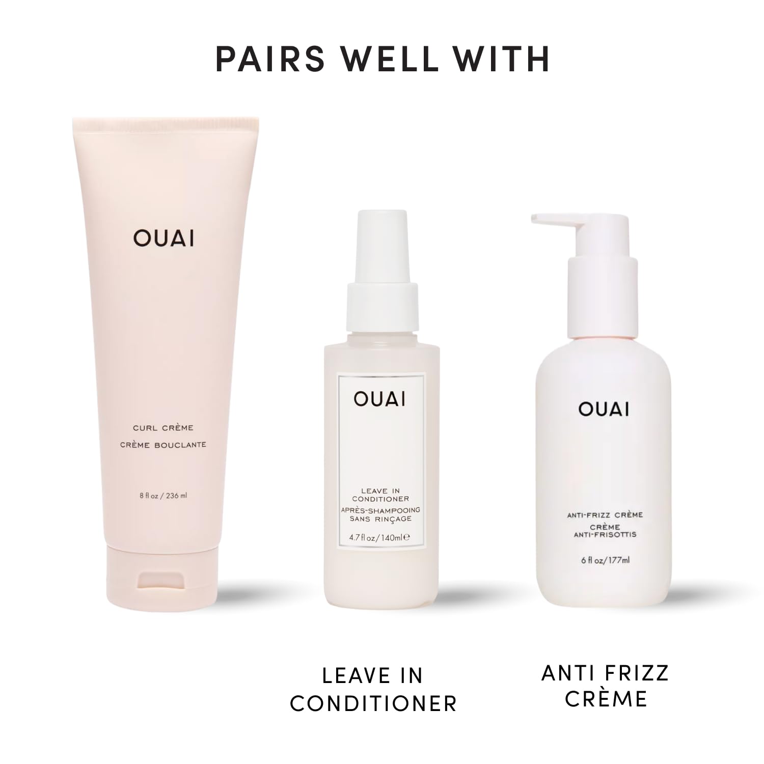 OUAI Curl Cream - Hydrating Curl Defining Cream for Frizz-Free Coils, Self-Care Haircare for the Wellness Routine