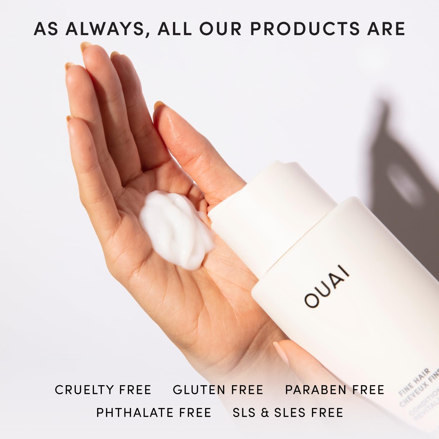 OUAI Fine Hair Conditioner - Premium Volumizing Conditioner for the Indulgent Vanity, 10 Oz