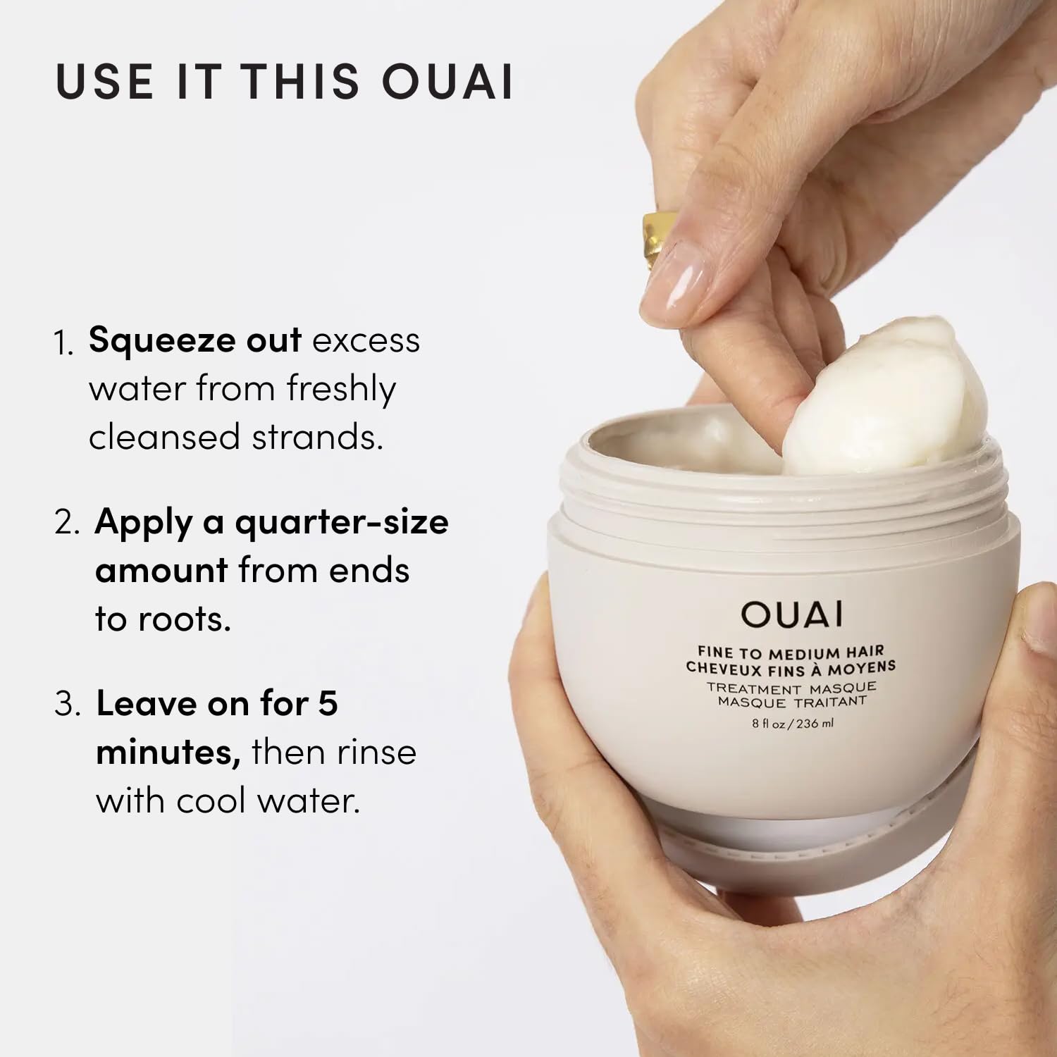 OUAI Fine Hair Treatment Mask - Melrose Place Scented Conditioning Ritual for the Fragrance-Loving Soul