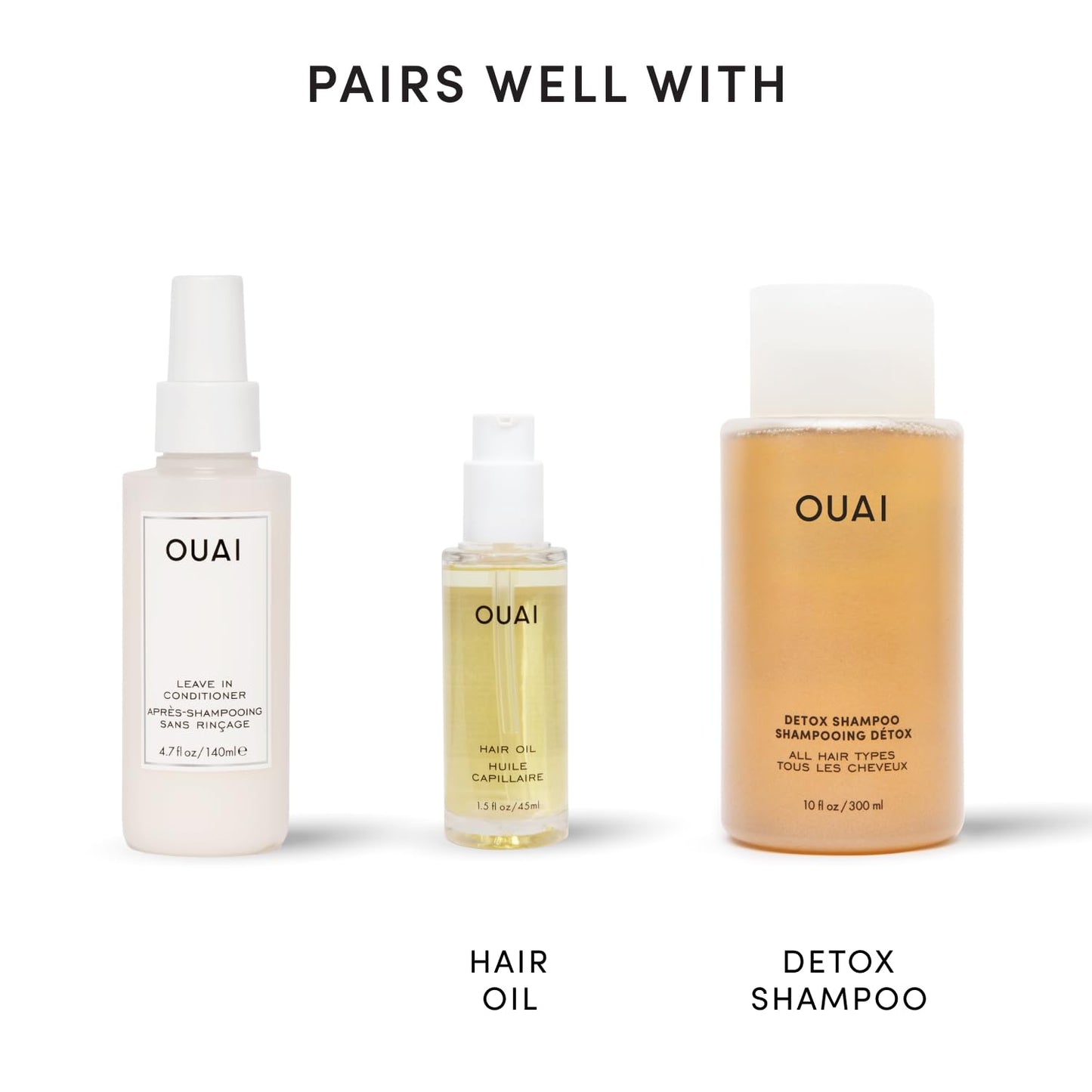 OUAI Leave In Conditioner & Heat Protectant – TSA Approved Travel Size for Carry-On and Hotel Stays