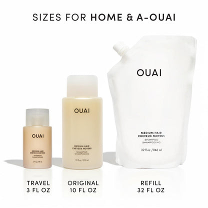 OUAI Medium Hair Shampoo - Calming Sulfate Free Cleanser for Color Treated Hair Self Care Sundays