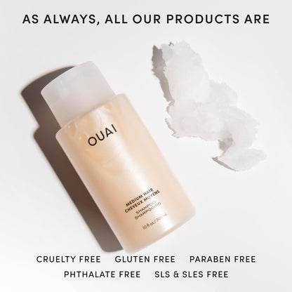 OUAI Medium Hair Shampoo - Calming Sulfate Free Cleanser for Color Treated Hair Self Care Sundays