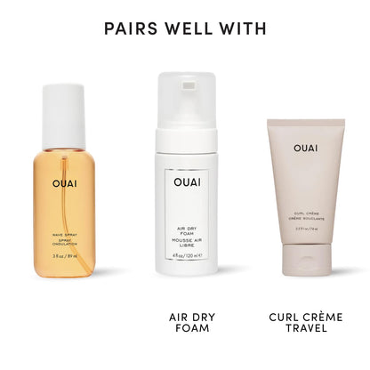 OUAI Wave Spray - Beach Day Hair Mist for the Boardwalk and Patio Brunch, Salt-Free Coconut Texture Spray (3 fl oz)