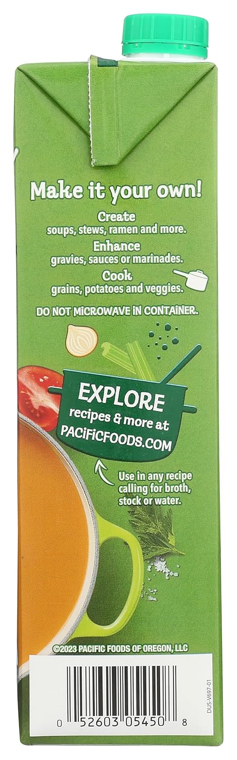Pacific Foods Organic Low Sodium Vegetable Broth – Gentle Low-Sodium Base for Picky Eater Favorites