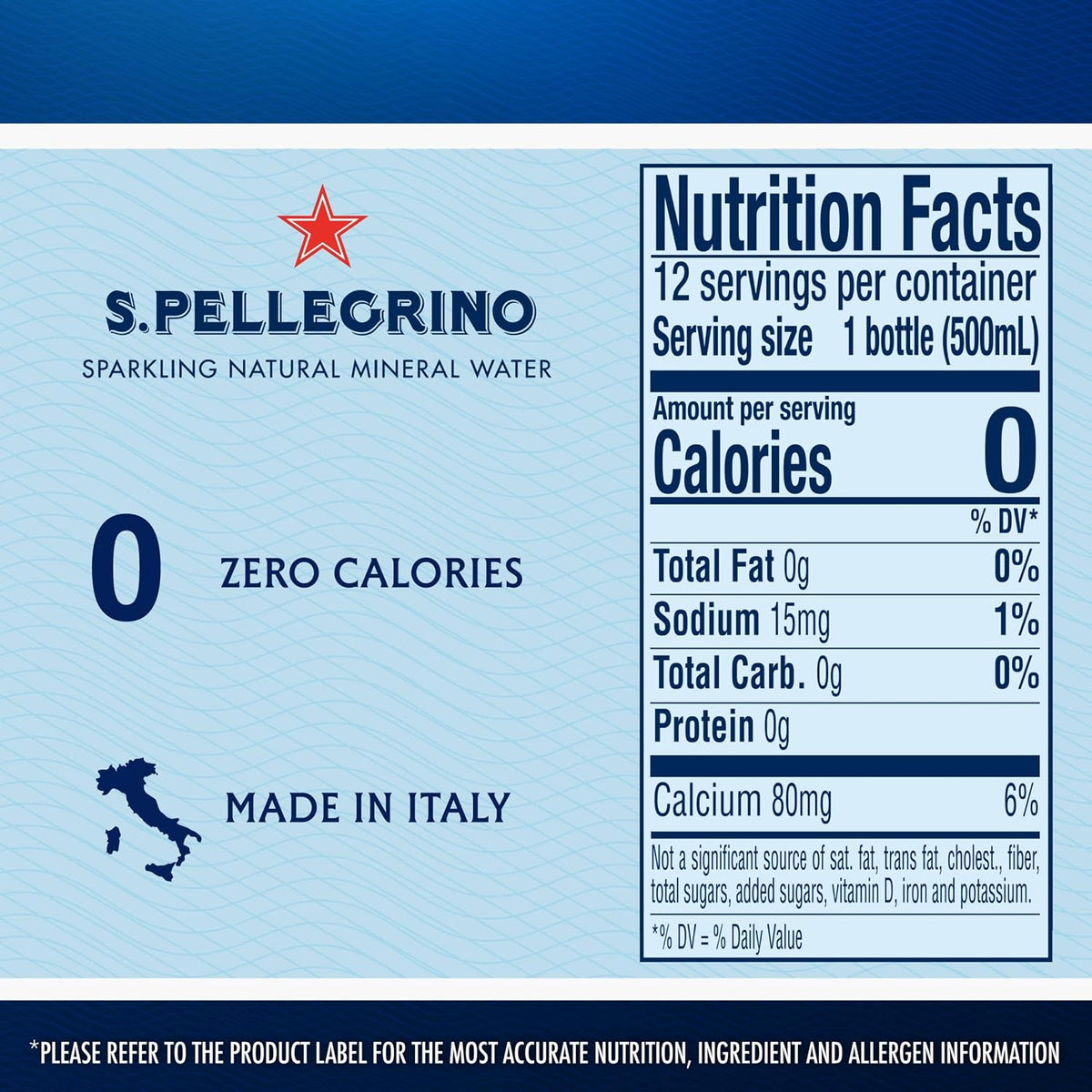 pack of 12 bpa-free 16.9 fl oz (0.5 l) plastic bottles (also available in 24-pack and single 33.8 fl oz)