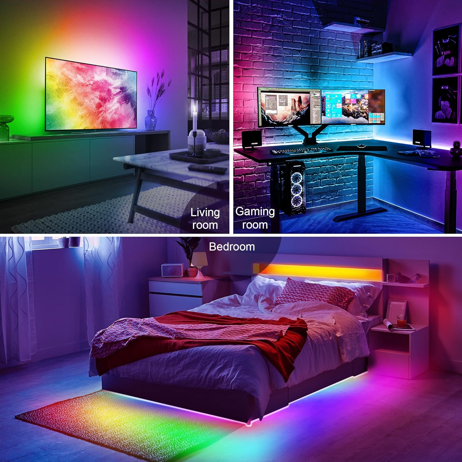 PANGTON VILLA Smart TV Backlight Kit – Christmas & New Year Gift for Movie Lovers, App Controlled