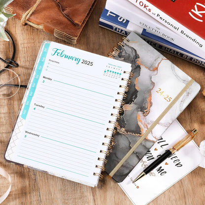 PAPERIAN 2024 Planner – Business Travel Agenda for Briefcase and Carry-On, A5 Hardcover Weekly Planner