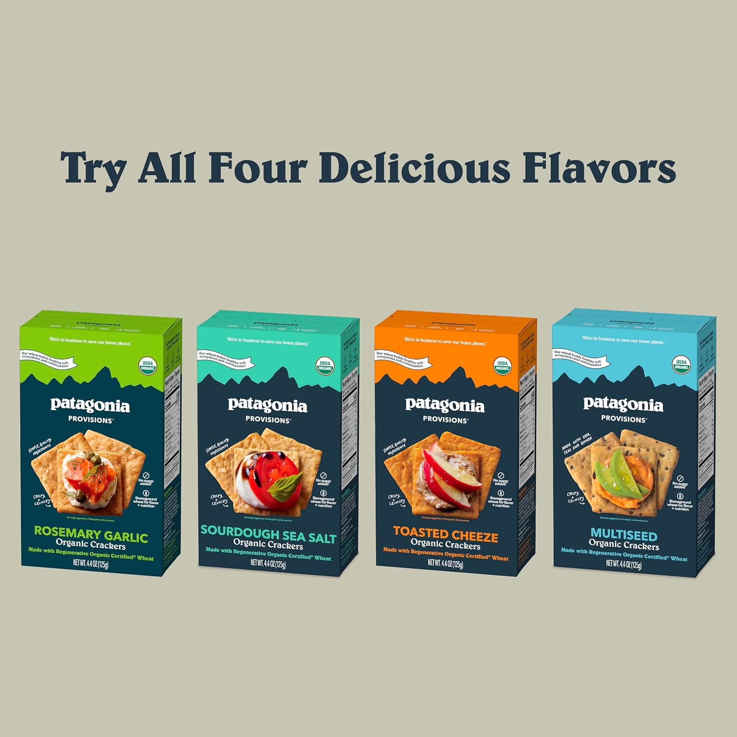 Patagonia Provisions Rosemary Garlic Crackers – Artisan Pairing Gift for Cheese Lovers and Charcuterie Enthusiasts