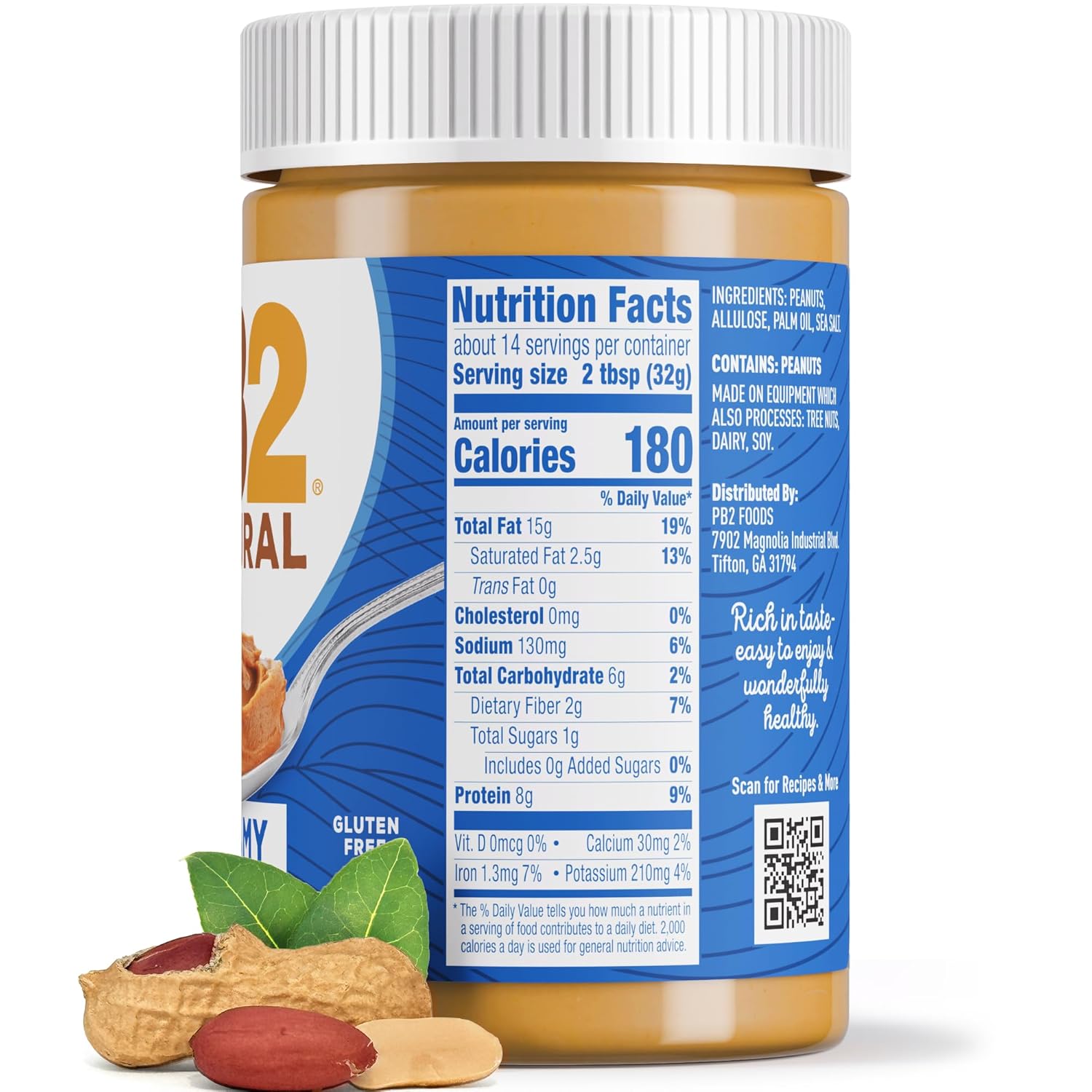 PB2 Natural Creamy Peanut Butter – Playdate-Ready Pantry Jar for Parents Who Want a Cleaner Nut Butter for Kids