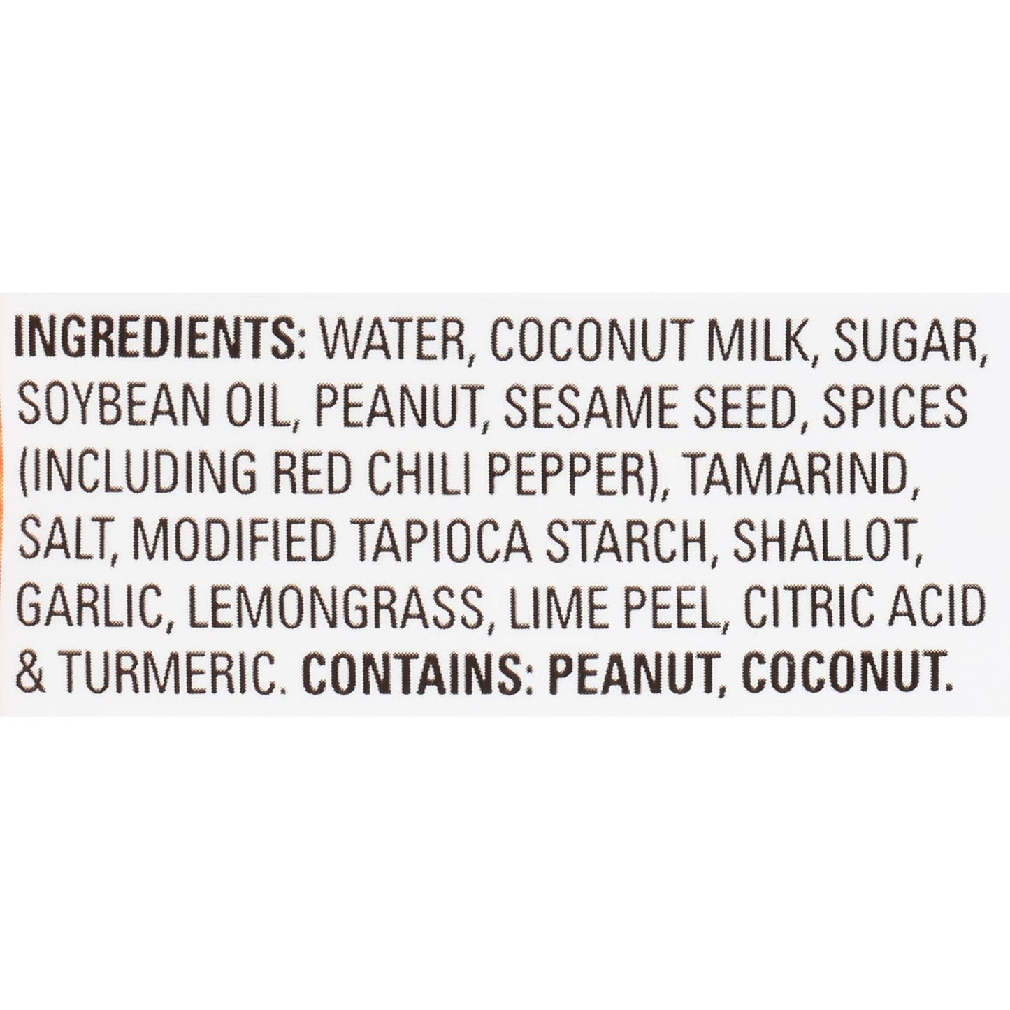 peanut, coconut milk, and warm spice flavor base inspired by southern thailand