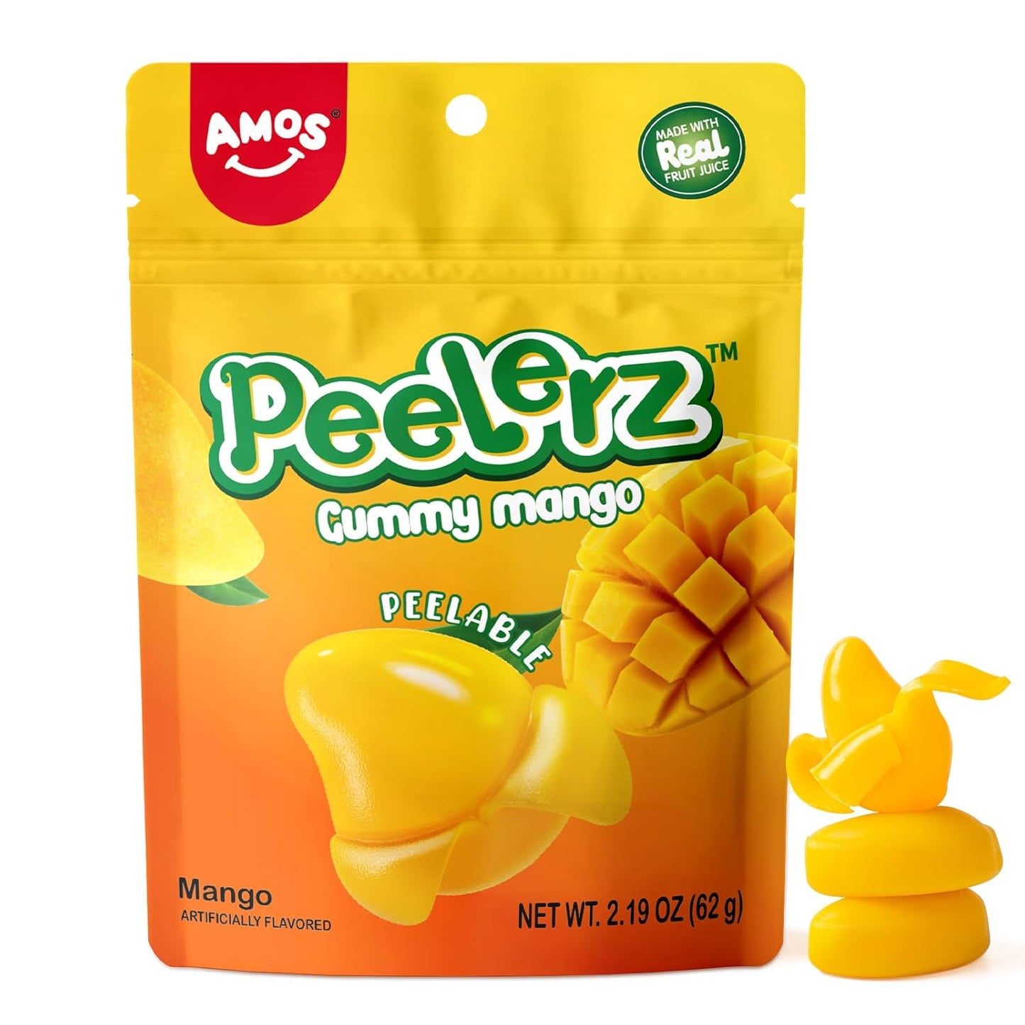 peelable outer gummy skin with a soft, juicy gel-filled center