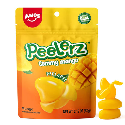 peelable outer gummy skin with a soft, juicy gel-filled center