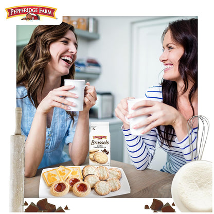 Pepperidge Farm Brussels Dark Chocolate Cookies – Connoisseur's Dark Chocolate Cookie for the Wine Cellar Tasting Room, Elevated Entertaining Accessory