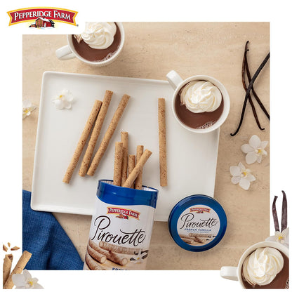 Pepperidge Farm Pirouette Crème Filled Wafers - Guilt-Light Indulgence for Self-Care Sundays and Bedside Snacking