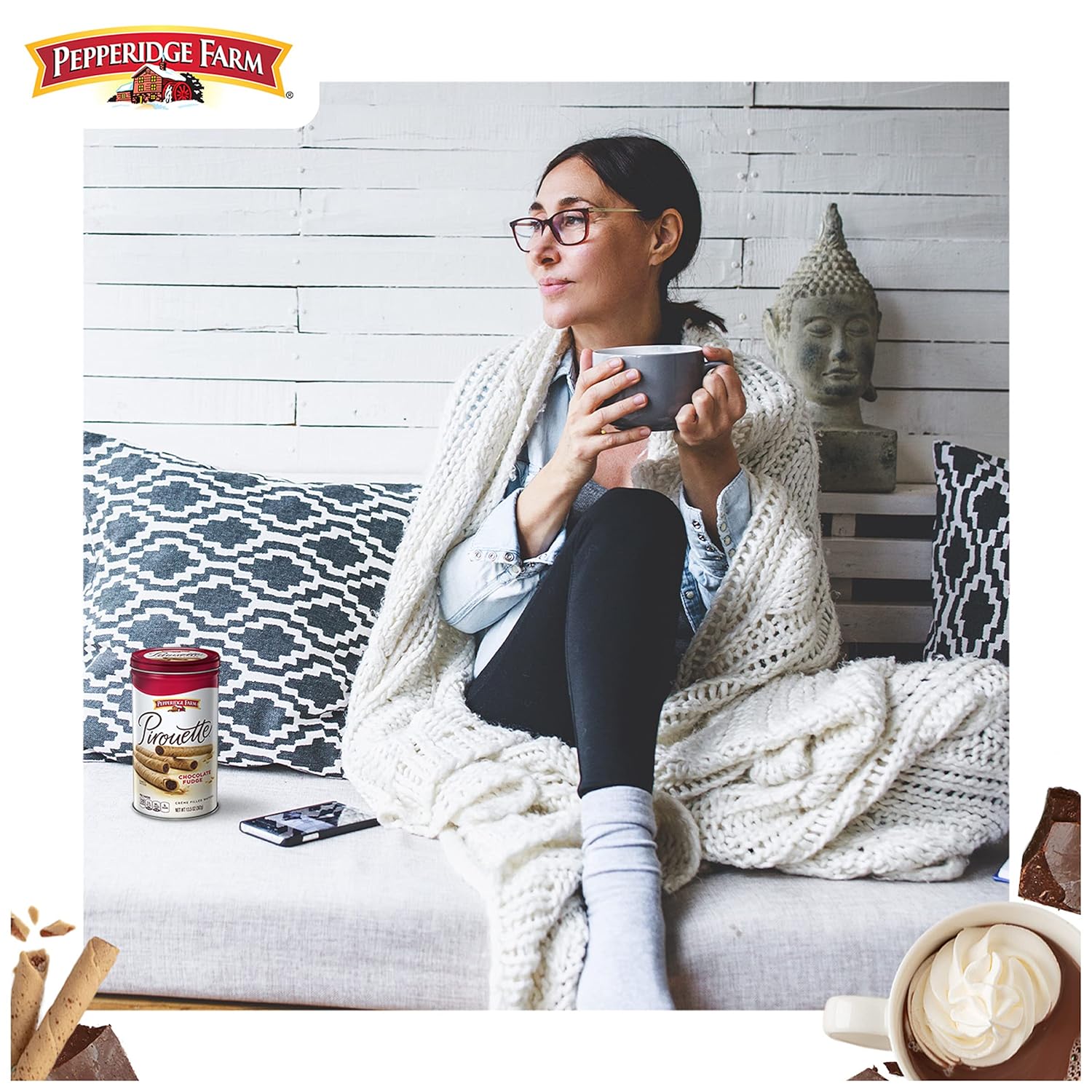 Pepperidge Farm Pirouette Crème Filled Wafers - Guilt-Light Indulgence for Self-Care Sundays and Bedside Snacking