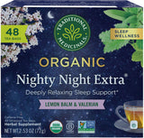 Traditional Medicinals Organic Nighty Night Extra – Caffeine-Free Study Break Tea for Better Sleep Cycles, 16 Bags