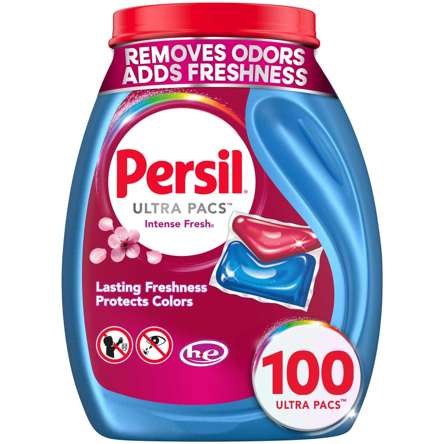 Persil Ultra Pacs Intense Fresh Laundry Detergent – Self-Care Scent Boost for Home Laundry Area, Intense Fresh Everyday Clean 100 Pacs
