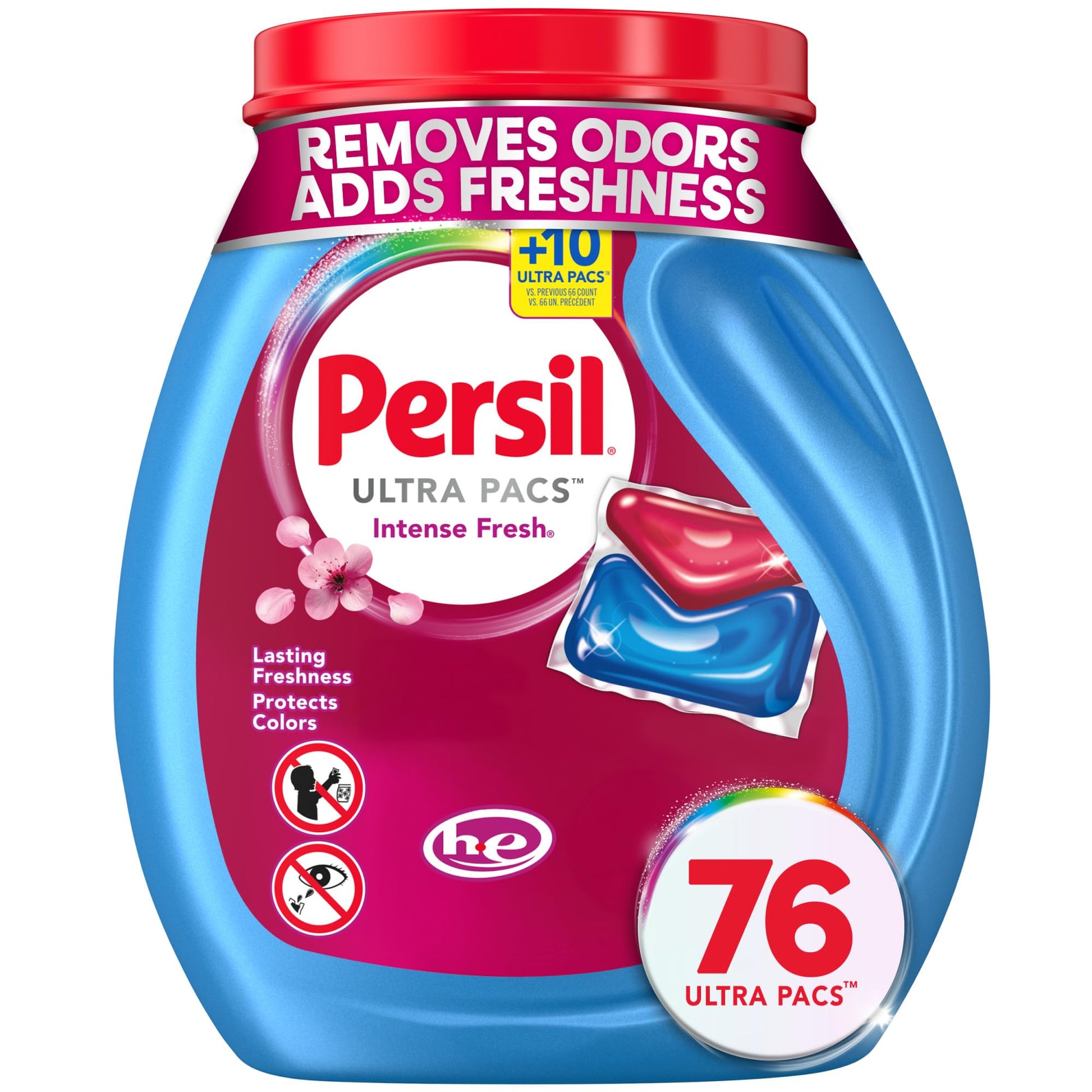 Persil Ultra Pacs Intense Fresh Laundry Detergent – Self-Care Scent Boost for Home Laundry Area, Intense Fresh Everyday Clean 100 Pacs