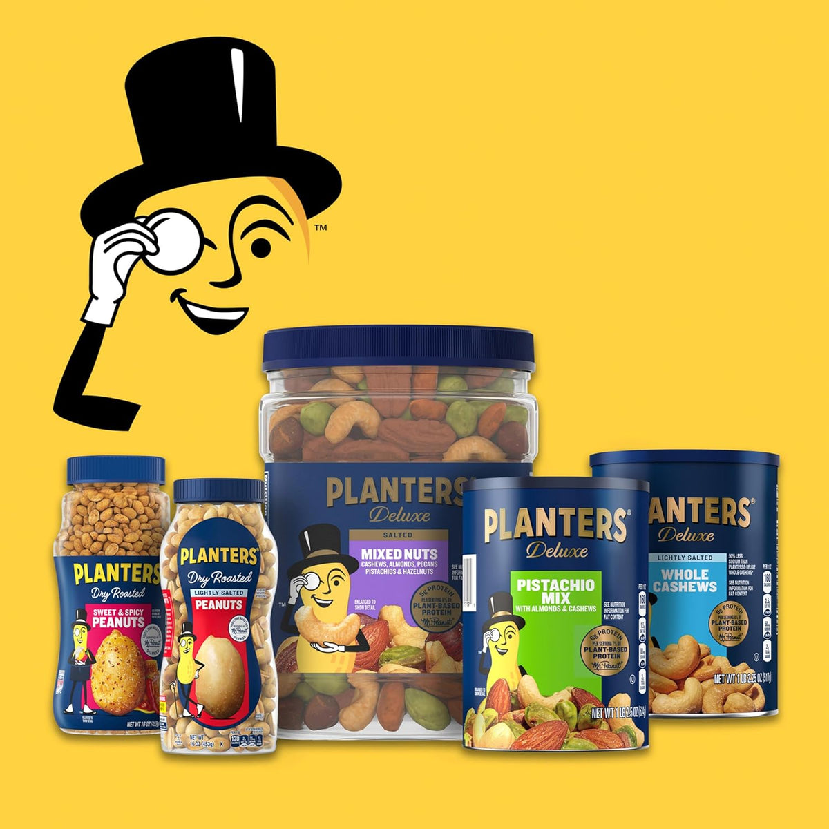 PLANTERS Fancy Salted Cashews – Clean-Label Wellness Snack with 5g Protein for Office Desk and Home Pantry, 26 oz Jar