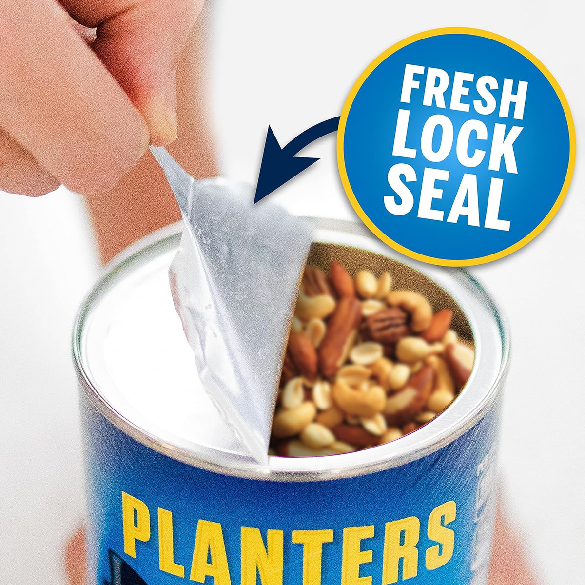 PLANTERS Five-Nut Blend Canister – Durable Trail Snack for Backpacking and Campsite Mornings