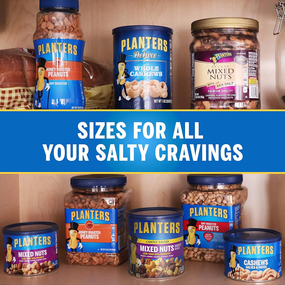 PLANTERS Five-Nut Blend Canister – Durable Trail Snack for Backpacking and Campsite Mornings