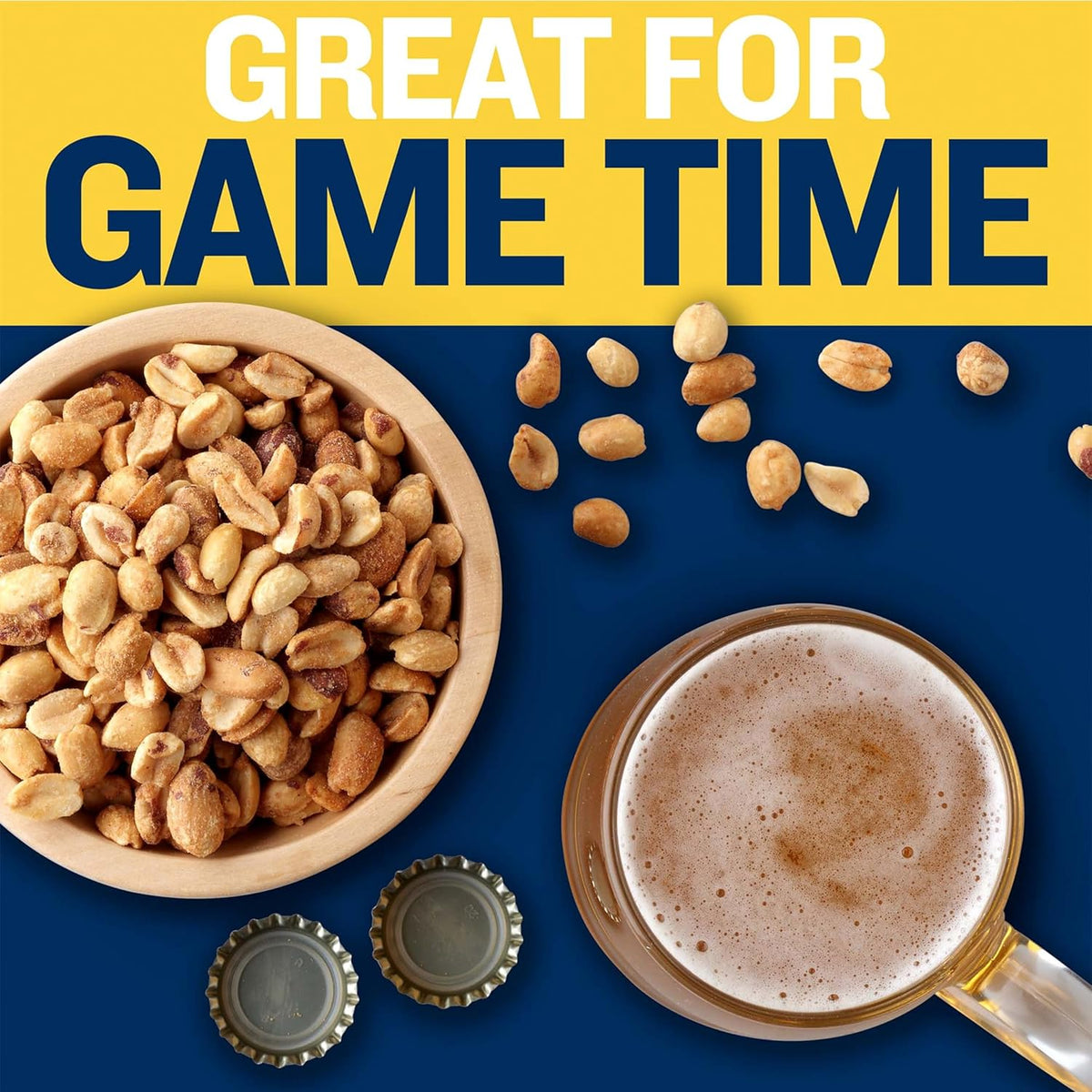Planters Salted Peanuts Bulk Tin – Simple Sea Salt Peanut Canister for Intentional Kitchens and Less-Is-More Homes