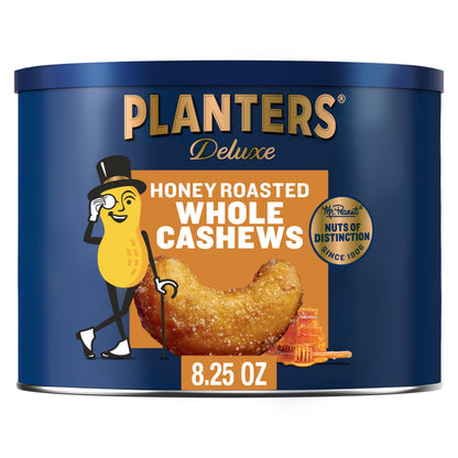 PLANTERS Whole Cashews with Sea Salt – Home Office Work Snack, Airtight Canister for Focused Days