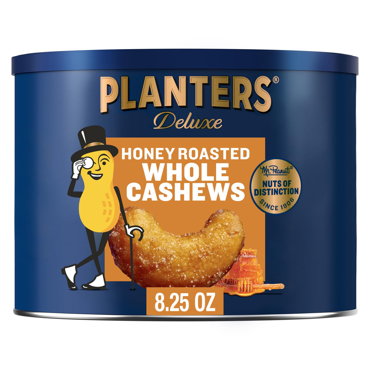 PLANTERS Whole Cashews with Sea Salt – Home Office Work Snack, Airtight Canister for Focused Days