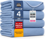 Utopia Bedding Reusable Incontinence Pads – Family Friendly Nighttime Dryness for Kids' Bedrooms, 34x36 Pack of 4