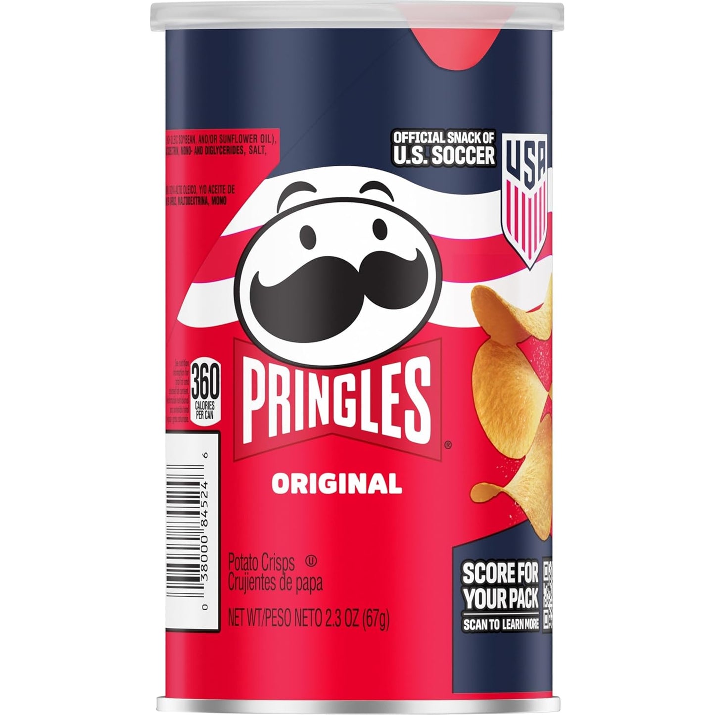 Pringles Original Chips – After-School Snack for Kids, 24 Pack of Individual Resealable Cans