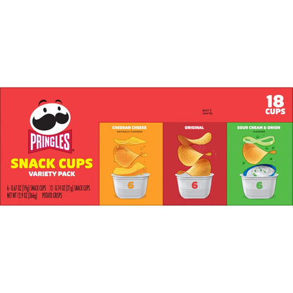 Pringles Potato Crisps Snack Cups – Travel-Ready Chips for Road Trips, Picnics, and Car Rides