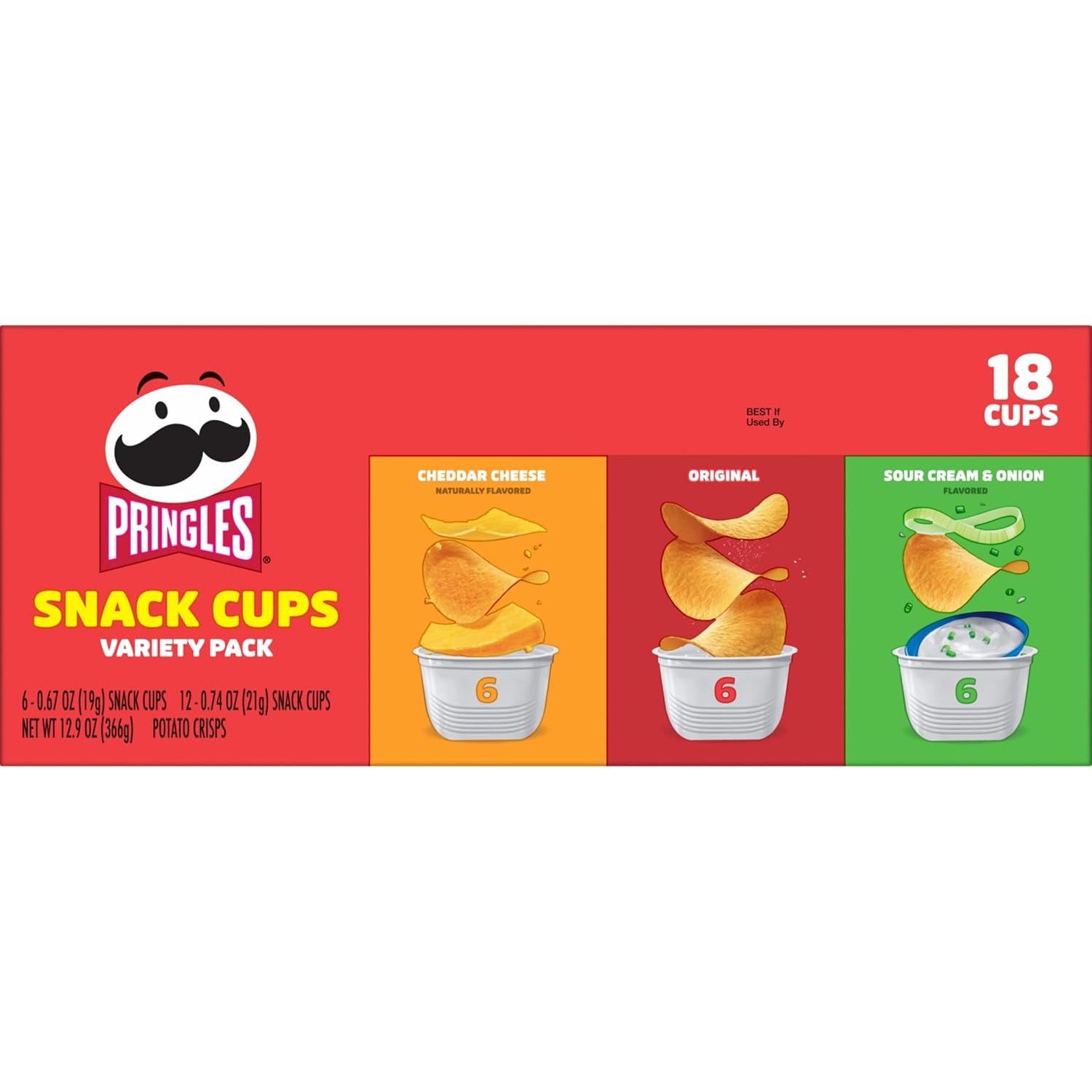 Pringles Potato Crisps Snack Cups – Travel-Ready Chips for Road Trips, Picnics, and Car Rides