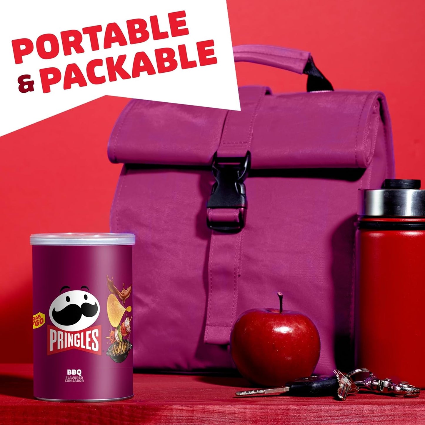 Pringles Stackable Snack Cans – Clutter-Free Pantry Snacks with 6 Simple Flavors