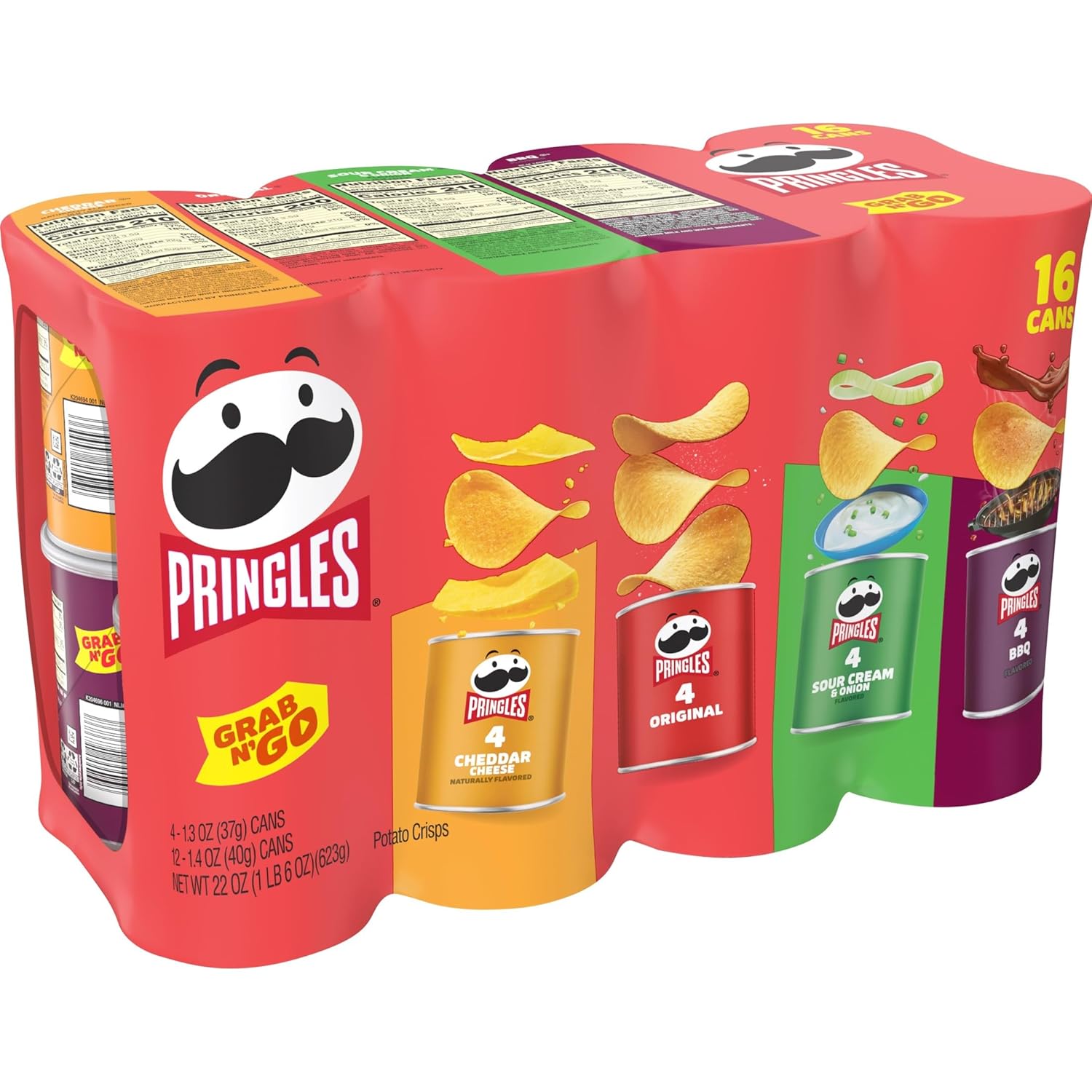 Pringles Variety Pack Snack Gift Set, 16 Single Serve Cans for Care Packages Holiday Hosts and Housewarming